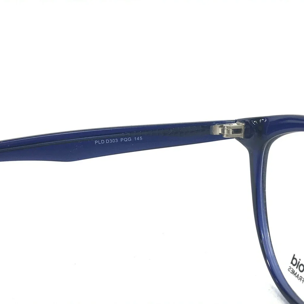 Polaroid Eyeglasses Frames PLD D303 PQG Blue Cat Eye Round Full Rim 51-17-145